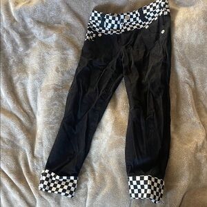 Casual Black and White Checkered Bottoms